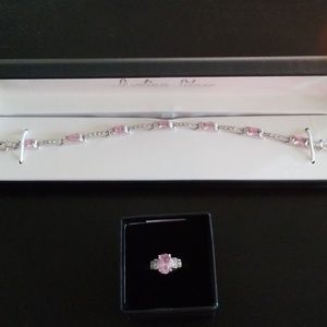 Sterling silver ring and bracelet set